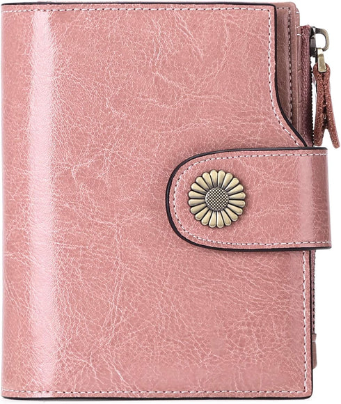 FALAN MULE Small Wallet for Women Genuine Leather Bifold Compact Small Womens Wallet with RFID Blocking...