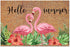Coconut Door Mat Hello Summer Happy Life Mat Flamingo Indoor Outdoor Entryway Floor Mats Dries Quickly Cursive Backing Plain Easy to Clean Fade Re...