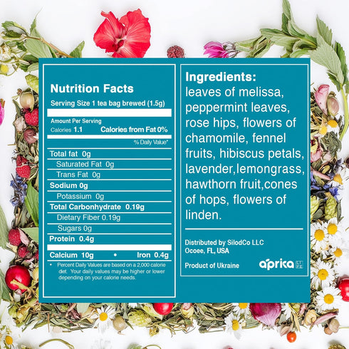 Aprika Life Sleep Tea for Bedtime Relaxation & Stress Relief – Natural Caffeine-Free Herbal Nighttime Tea with Chamomile, Lavender, Mint & Hibiscu...