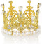 JANOU Crown Tiara Cake Topper Crystal Pearl Children Hair Ornaments for Wedding Birthday Party Cake Decoration (Gold)...