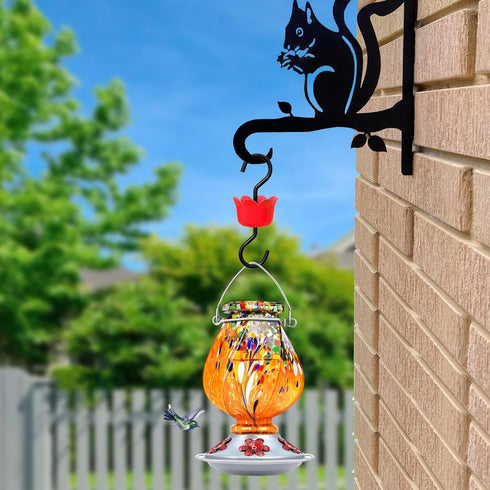 Hummingbird Feeder Insect_Guard | Flower Shape Ant_Moat for Wildlife Feeder Accessory Hooks - Plastics Hanging Ant_Traps for Patio Lawn Garden Out...