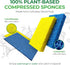 Biodegradable Cellulose Compressed Sponges - Pack of 12 Kitchen Sponges for Cleaning - Heavy Duty and Natural Multipurpose Household Cleaning Spon...