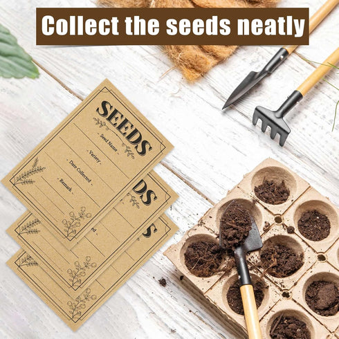 150pcs Seed Packets, 3.15" x 4.72" Self Sealing Seed Saving Envelopes Resealable Seed Bags Holder Pack Organizer Kraft Paper Small Parts Envelopes...