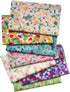 7 Pcs Oil Painting Flower Fat Quarters Fabric Bundles Quilting Fabric Bundle Patchwork for Sewing Quilting and Crafting (18x22 inch)...