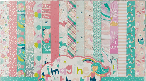 Echo Park Paper Company ITG146016 Imagine That Girl Collection Kit, None ,12-x-12-Inch White...
