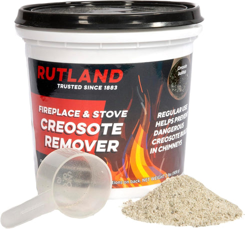 Rutland Creosote Remover, Fireplace, Wood Stove & Chimney Cleaner, 2 lb Tub...