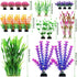 Fish Tank Decorations Plants, 20pcs Aquarium Decorations Plants Plastic, Fish Tank Accessories, Fish Cave and Hideout Ornaments, Aquarium Decor...
