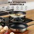 KOCH SYSTEME CS Stainless Steel Pan 10 Inch, Non-toxic Stainless Steel Frying Pan with Nonstick Coating for Professional Cooking, Stainless Steel ...