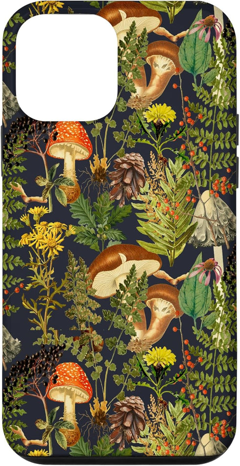 iPhone 12 mini Mushroom woodland scene elderberries fungi nature shrooms Case...
