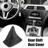 X AUTOHAUX Car Shift Boot Cover Gear Shift Knob Handbrake Gaiter Boot PU Leather for Mercedes-Benz C-class W204 2008-2013...