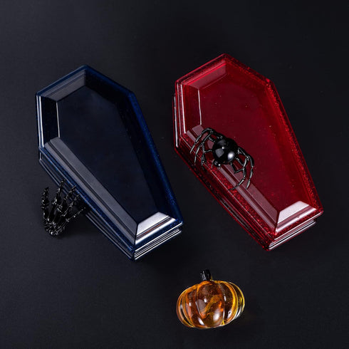 Halloween Coffin Mold Resin Craft DIY Handmade Jewelry Making Tools Coffin Box Storage Box Silicone Resin Art Mold Container...
