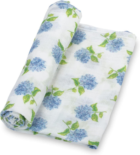 Swaddle Blanket | 100% Muslin Cotton | Newborn and Baby Nursery Essentials for Girls, Registry | Hydrangea Print...