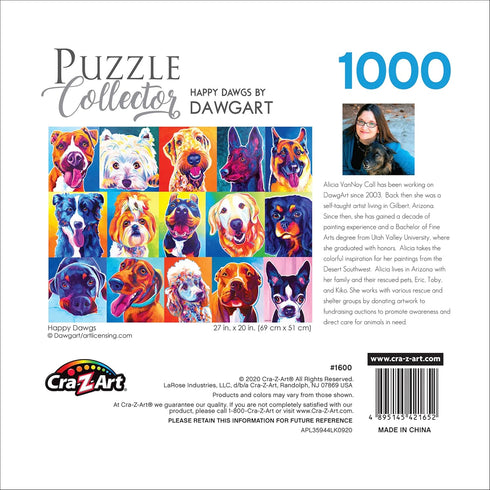 RoseArt - Puzzle Collector - Happy Dawgs - 1000 Piece Jigsaw Puzzle...