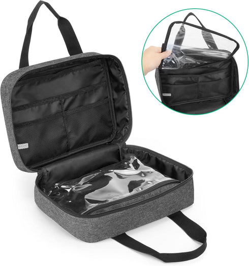 CURMIO Small First Aid Bag, Empty Emergency Trauma Kit Organizer bag for Hiking, Camping, Car, Travel, Home and Outdoor, Gray, BAG ONLY, Patent Pe...