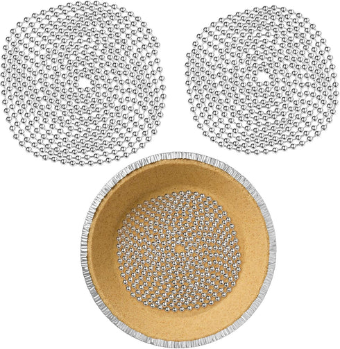 Ferraycle 2 Pieces Pie Weights for Baking Pie Crust Weights Chain Stainless Steel Baking Beads Pie Weights for Dough Kitchen Cooking (6 Ft, 10 Ft)...