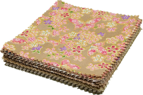 iNee Charm Packs for Quilting 5 inch, Precut Cotton Quilting Fabric Bundle, 48-5" Charm Squares, Light Coffee...