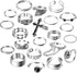 PANTIDE Vintage Punk Rings Set Gothic Knuckle Midi Rings Adjustable Alloy Chain Belt Cross Stackable Finger Half Open Rings Fashion Joint Jewelry ...