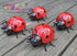 GIFTME 5 Metal Garden Yard Art Decorative 4 Pack Ladybugs Outside Garden Wall Sculptures(RED)...