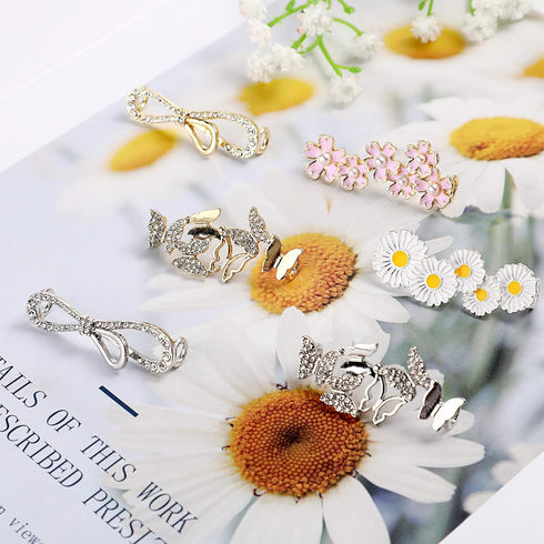 WILLBOND 12 Pieces Shoelaces Charms for Sneakers Shoelaces Clips Decorations Sneaker Charms Rhinestones Laces Daisy Butterfly Bows Charms for Snea...