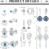 Sanfenly 9 Pairs Evil Eye Earrings for Women 14k Silver Gold Plated Evil Eye Huggie Hoop Dangle Earrings and Stud Earrings Set Dainty White Blue C...