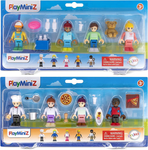 8 Toy Figures & Playsets, 2 Inch Play Peoples Set, Early Development Family Figurines for Kids, Pretend Play Toys for Children 3+ (23Pcs)...
