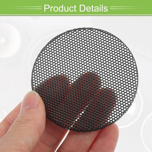ACROPIX Universal 2.5 Inch Speaker Grills Mesh for Audio Subwoofer 65x4mm Grille without Frame Black - Pack of 4......