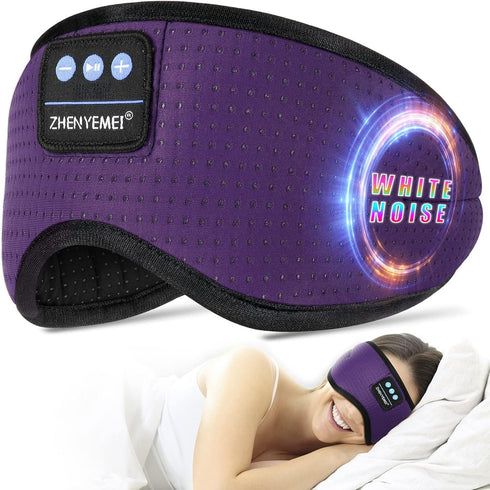 Sleep Headphones White Noise Bluetooth Sleep Mask 3D Music Sleeping Eye Mask Sleeping Headphones for Side Sleepers Sleep Mask with Bluetooth Headp...