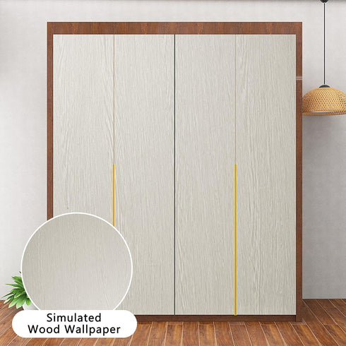 Wood Wallpaper White Contact Paper Peel and Stick Wallpaper Self Adhesive Removable Wallpaper, White Wood Grain Wall Paper for Cabinet Countertop ...