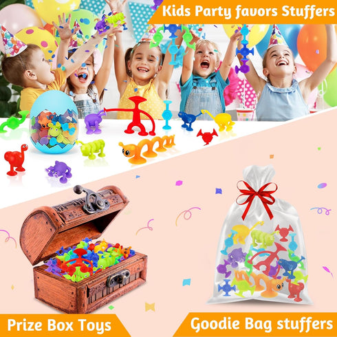 32 PCS Suction Cup Toys Kids Bath Toy Party Favor Goody Prize Stuffer Gift for 2 3 4 5 6 Year Old Boy Girl Toddler Travel Toy Educational Sensory ...