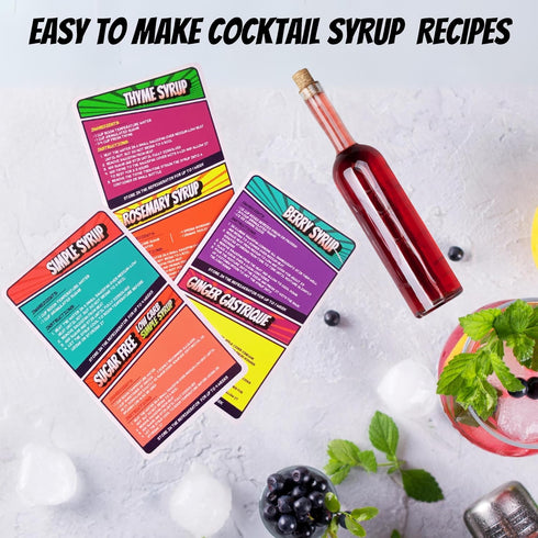 50 Premium Non-Alcoholic Mocktail Recipe Cards for Non-Alcoholic Cocktails - Elevate Your Drink Experience with Expert Mixology Tips and Recipes...