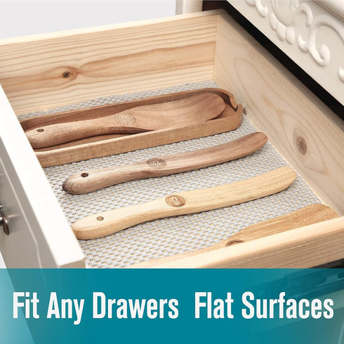 Shelf Drawer Liner Non-Adhesive with Non Slip Durable Strong Clean Size 17.7 Inches X 10 Feet Drawers, Shelves, Cabinets, Storage for Kitchen and ...