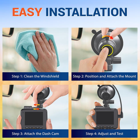 ROVE Suction Cup Mount for R2-4K, R2-4K PRO and R2-4K Dual Dash Cam Models...