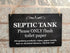 Septic Tank Hanging Sign ¦ Printed contemporary design onto rigid, robust backing ¦ Bathroom Signs for Septic Tank ¦ WC Signage ¦ Polite Toilet No...