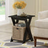 FURINNO Modern Simplistic End Table, 1-Pack Without Tray, Espresso...