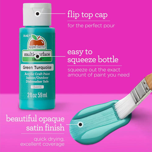 Apple Barrel Multi Surface Acrylic Paint, 2 Fl Oz (Pack of 24), Light Pink...