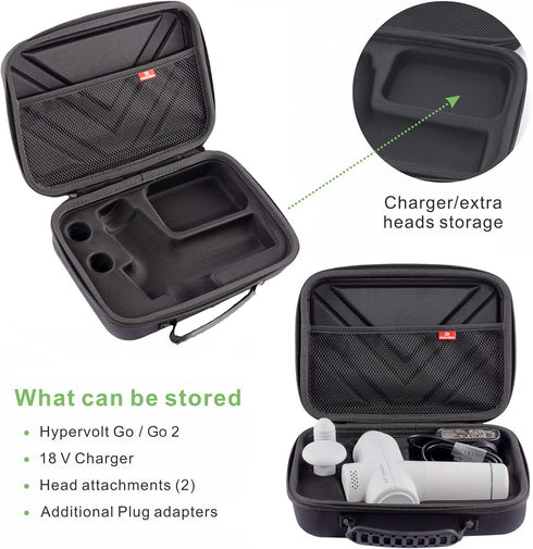 Case for Hypervolt GO 2/Hypervolt GO, Waterproof Shock Resistant Carrying Case for Hyperice Hypervolt GO2/ Hyperice Hypervolt GO Massage Device(ON...