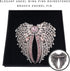 Large Angel Wings Brooch Pin For Women Silver Pink Rhinestone for Jackets, Vests, Coats, Bag Accessories...