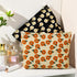 2 Pieces Orange Black Flower Makeup Bag Large Corduroy Cosmetic Bag Capacity Canvas Travel Toiletry Bag Organizer Cute Makeup Brushes Aesthetic Ac...
