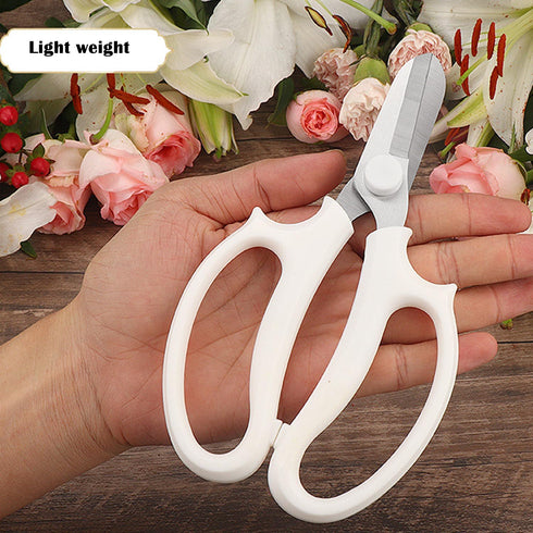Gardening Scissor White Sharp Blade Alloy Steel Garden Shears for Cutting Flowers Trimming Plants of Yard Florist Rose Herb Hedge and Fruits Picki...