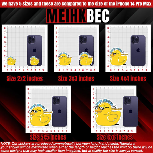 Set 3PCS - Duck Around and Find Out Sticker Funny Meme Cool Duck Die-Cut Waterproof Vinyl Sticker for Hard Hat Laptop Water Bottle Phone Case Car ...