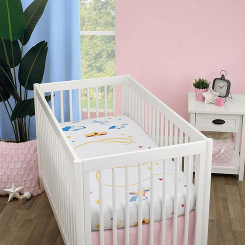 Warner Brothers Wonder Woman White and Gold Star-Tiara, Lasso of Truth, and The Invisible Jet Photo Op Nursery Fitted Crib Sheet...