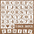 1 Inch Letter Stencils and Numbers, 38 Pcs Alphabet DIY Craft Stencils, Reusable Plastic Drawing Templates for Painting on Wood, Wall, Fabric, Roc...