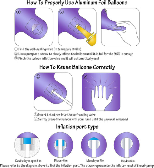 40 Inch Purple number Helium Foil Birthday Party Digit Balloons (Purple 0)...