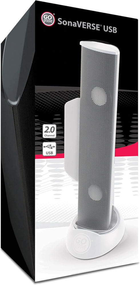 GOgroove SonaVERSE USB Speakers for Laptop Computer - USB Powered Mini Sound Bar with Clip-On Portable External Speaker Design for Monitor, One Ca...