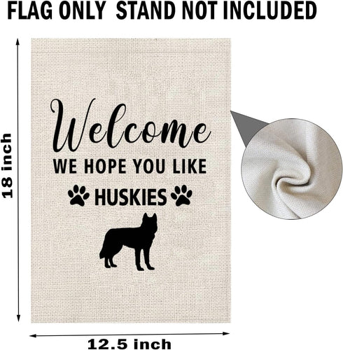 Huskies Garden Flag Welcome We Hope You Like Huskies Garden Flag Huskies Welcome Flag Garden Decor (LIKE HUSKIES F)...