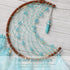 Dremisland Moon Dream Catcher with Fairy Lights-Handmade Feather Lucky Turquoise Pendant Beads Wall Hanging Ornament for kids Bedroom Home Decorat...
