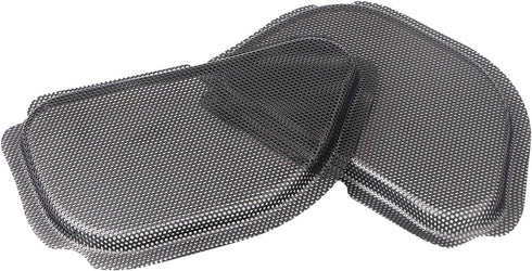 Black Metal Fairing Mesh Front Speaker Grills Cover Trim Replacement For Harley Road Glide FLTR 1998-2013...