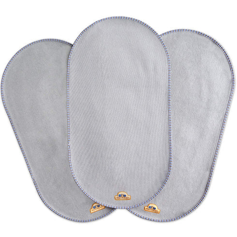 BlueSnail Waterproof Changing Pad Liners 3 Count (14"X26.5", Gray) Bassinet Pad Liner...