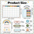 Calendar Bulletin Board Set, Calendar Seasons Weather Chart CTP Bulletin Board and Classroom Display with Stickers for School Classroom Bedroom Wa...