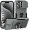 ADDIT Case for iPhone 15 Pro Max Phone Case iPhone 15 Pro Max Case, with Slide Camera Cover and Stand Ring, Support Magnet Car Mount, Military Gra...